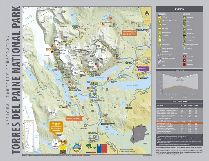 Mapa Torres del Paine